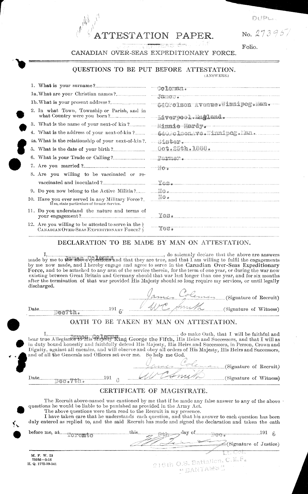 Personnel Records of the First World War - CEF 028186a