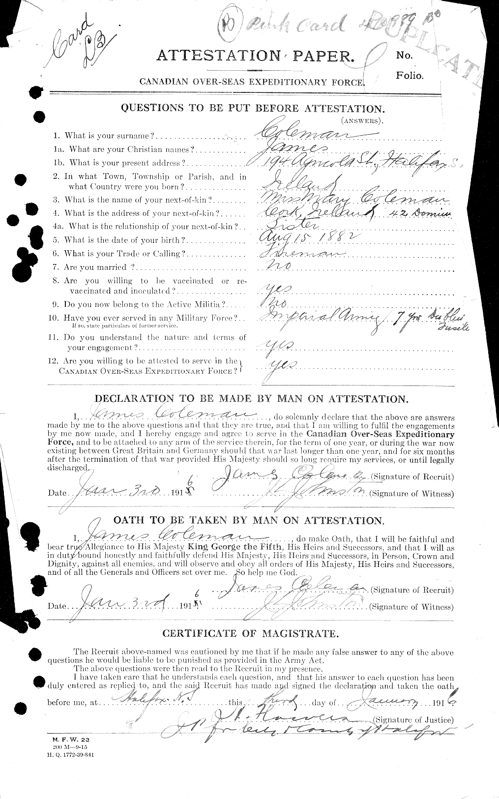 Personnel Records of the First World War - CEF 028187a