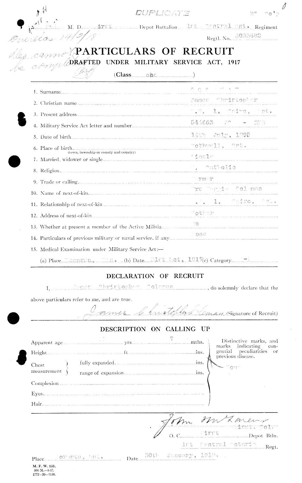 Personnel Records of the First World War - CEF 028192a
