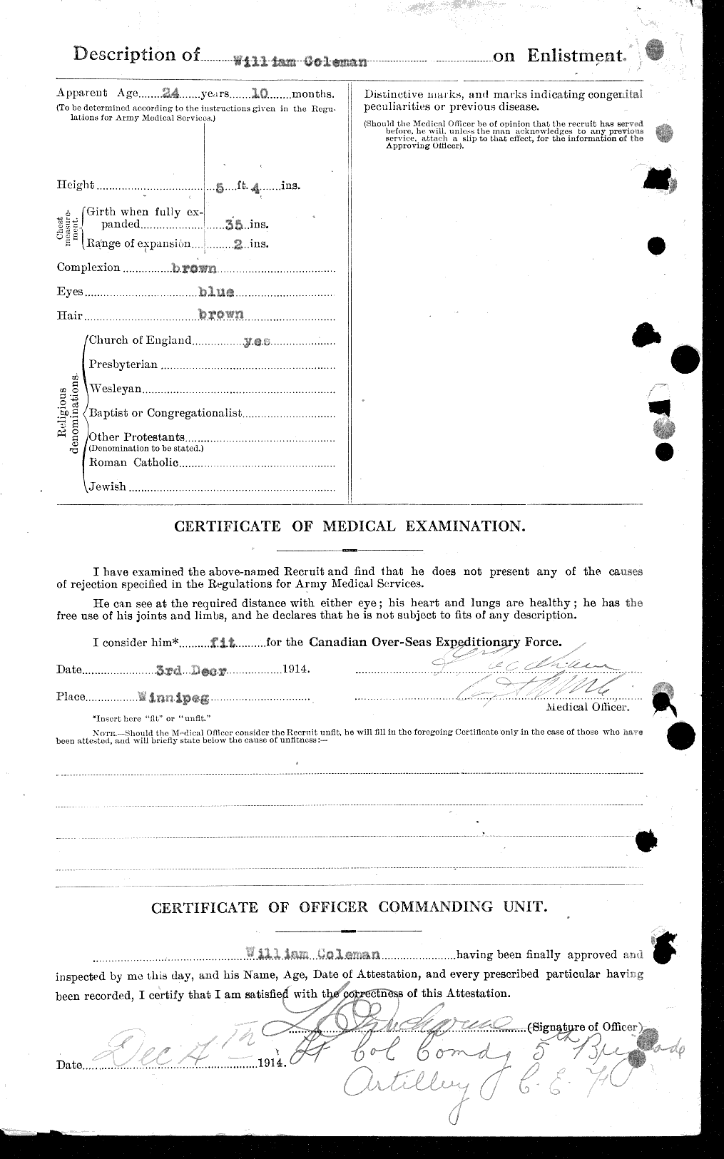Personnel Records of the First World War - CEF 028294b