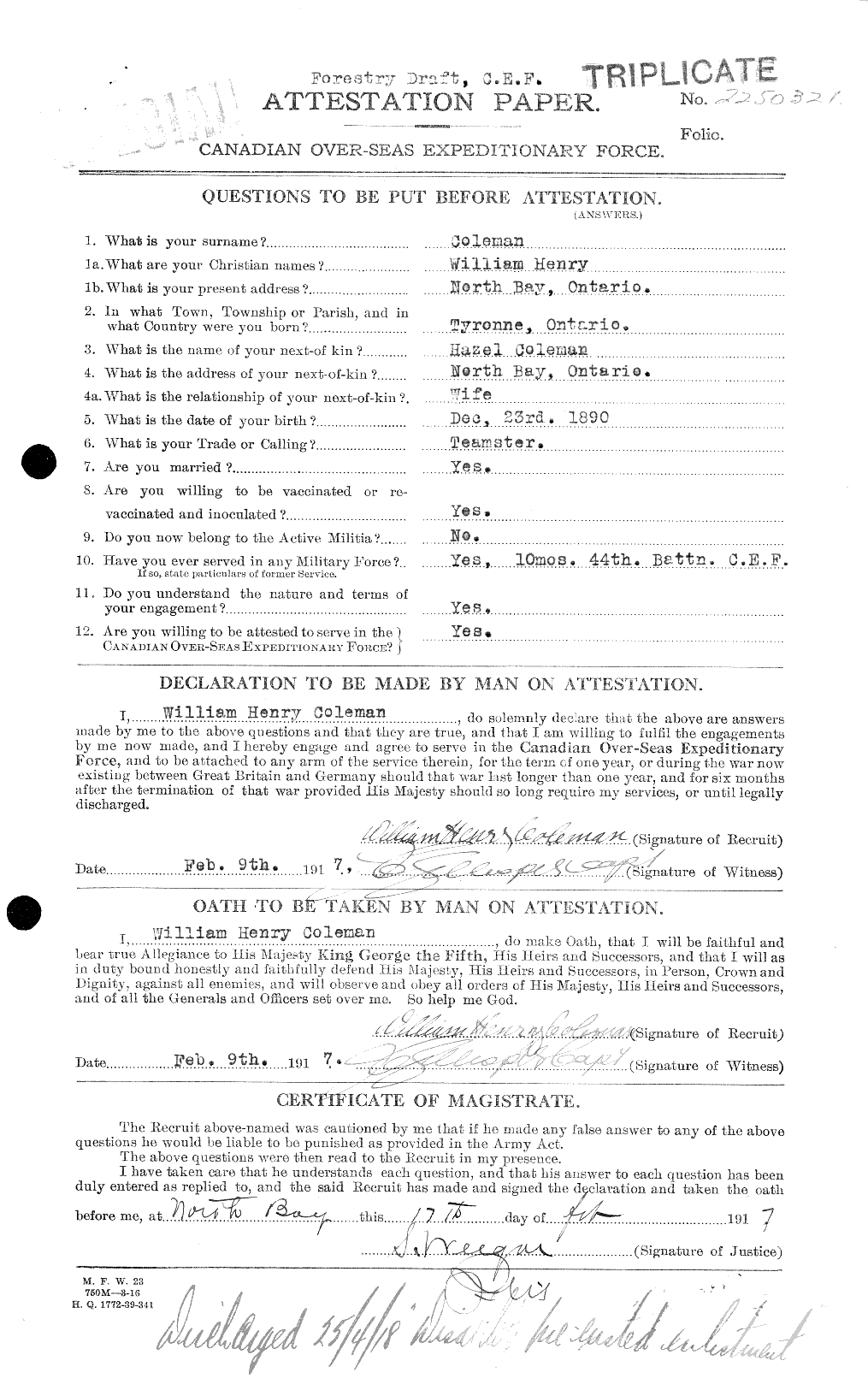 Personnel Records of the First World War - CEF 028315a