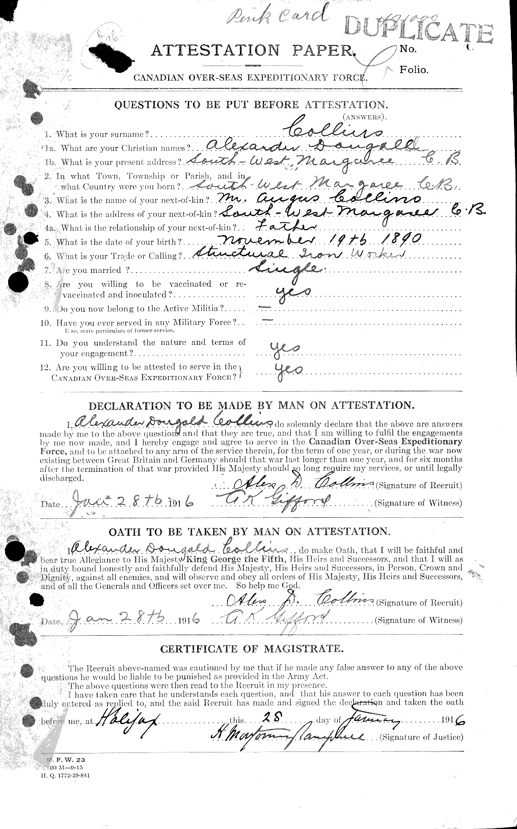 Personnel Records of the First World War - CEF 028941a