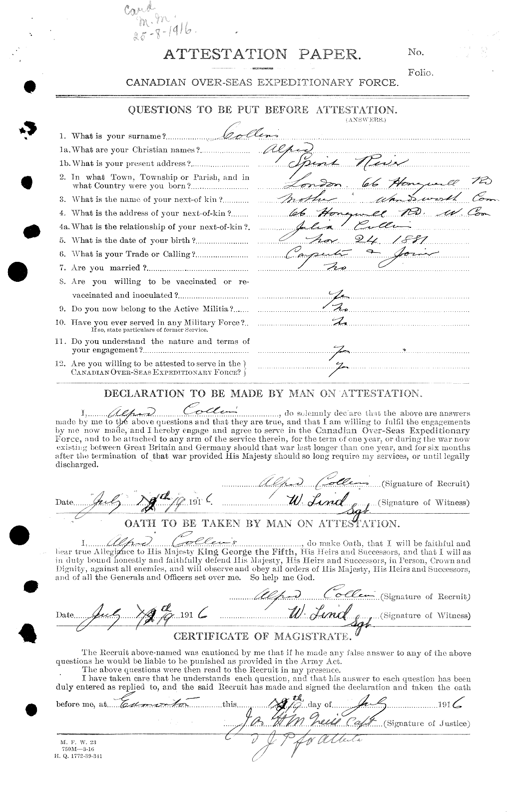 Personnel Records of the First World War - CEF 028949a
