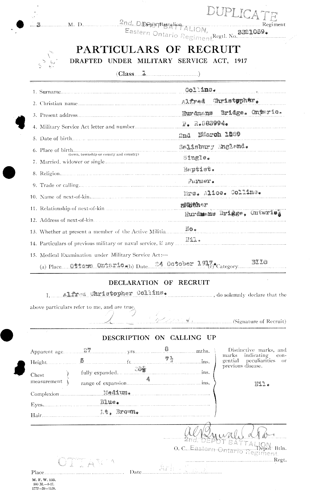 Personnel Records of the First World War - CEF 028955a