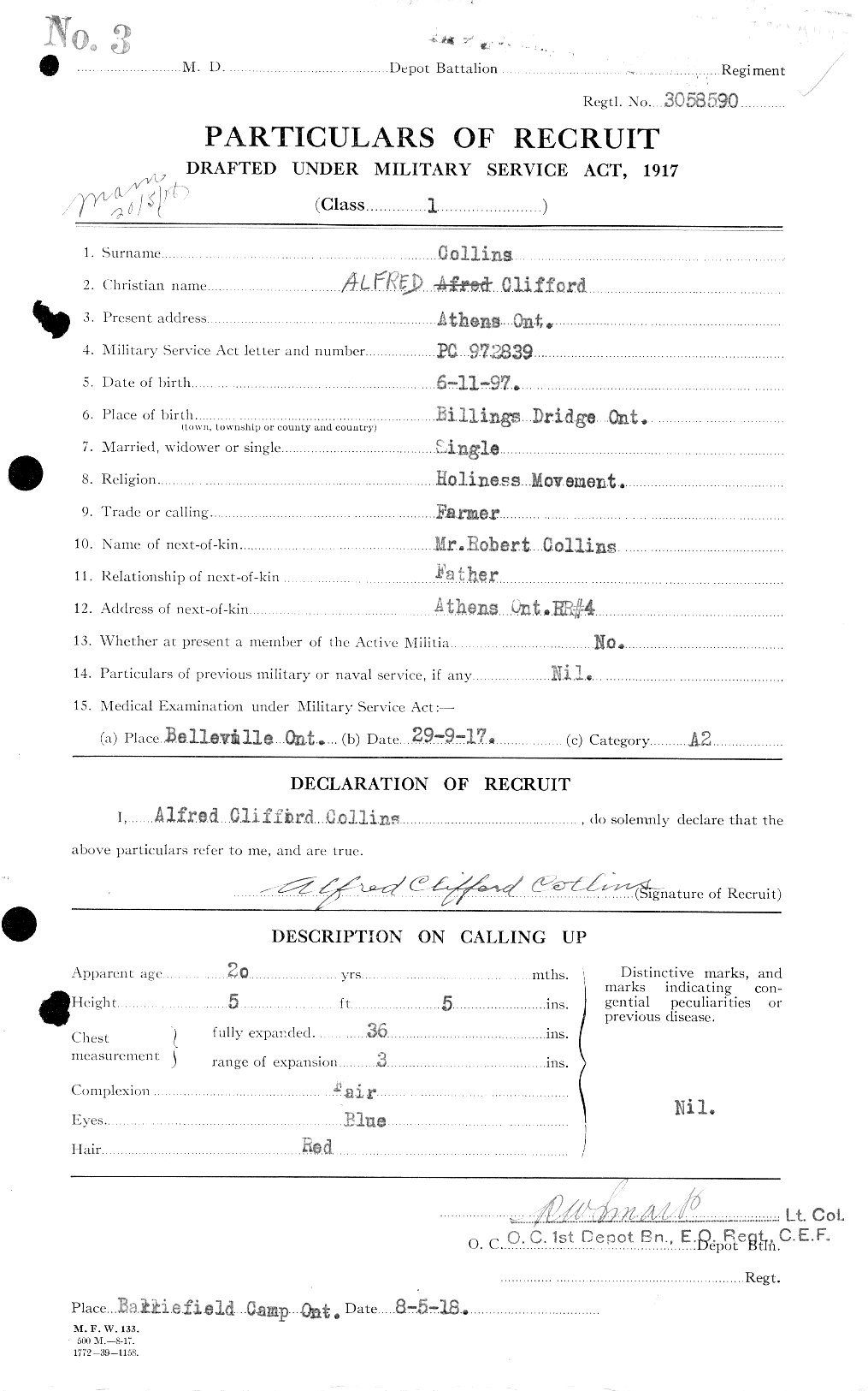 Personnel Records of the First World War - CEF 028956a