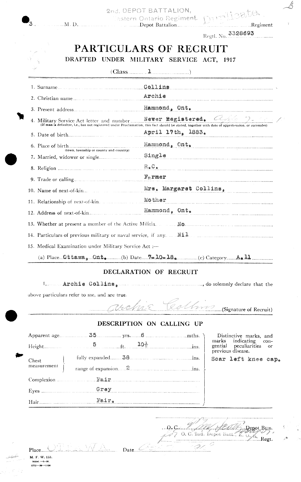 Personnel Records of the First World War - CEF 028975a