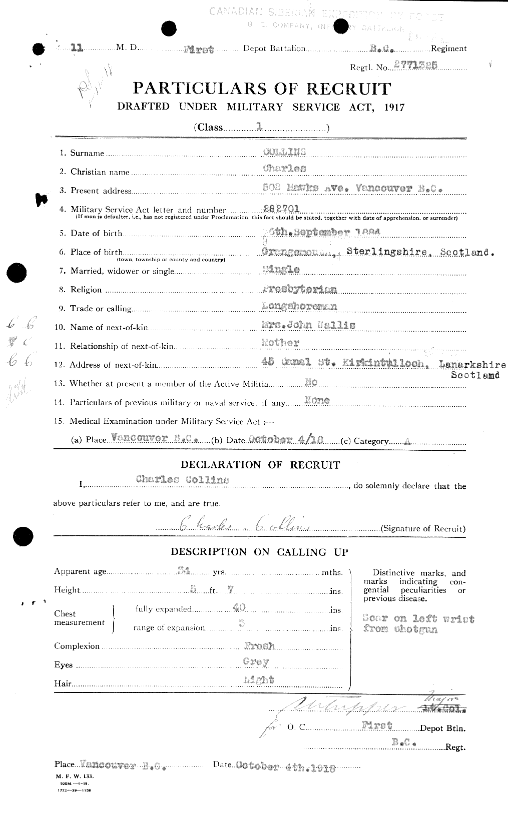 Personnel Records of the First World War - CEF 029021a