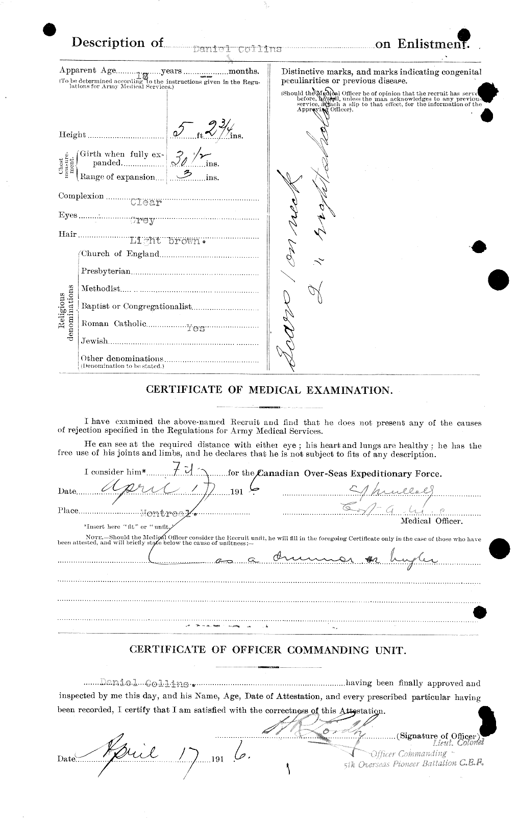 Personnel Records of the First World War - CEF 029066b