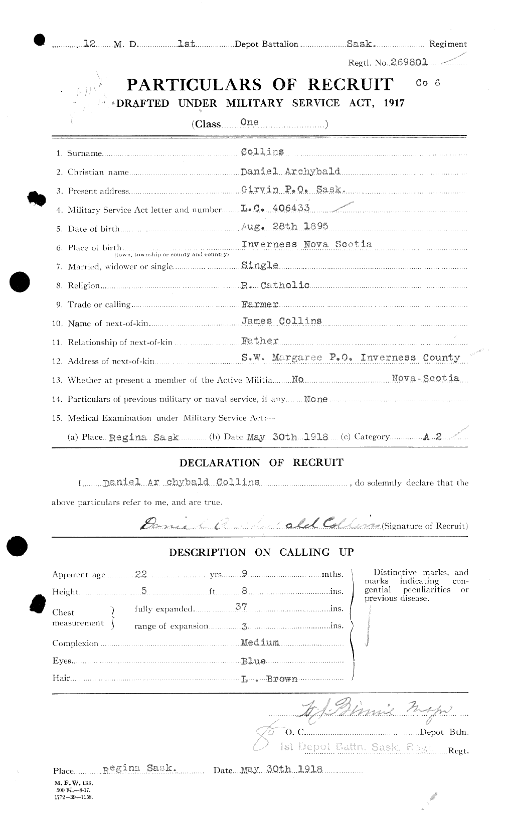Personnel Records of the First World War - CEF 029068a