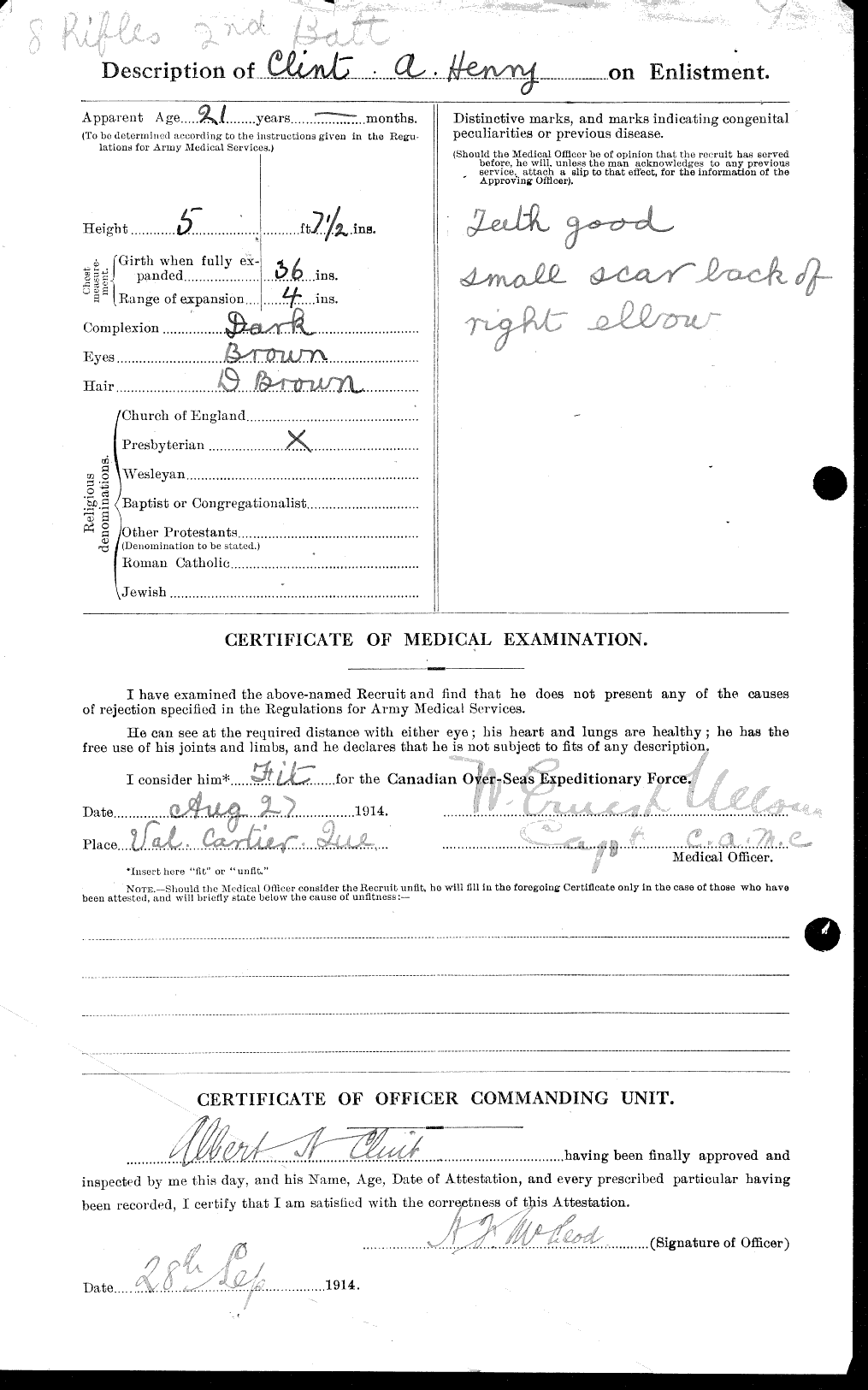 Personnel Records of the First World War - CEF 029134b