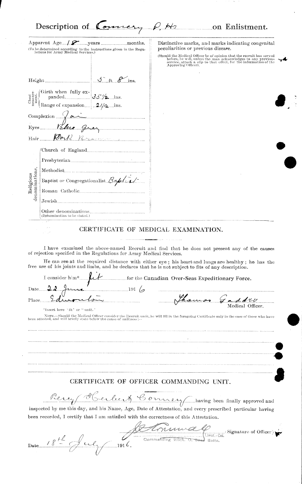 Personnel Records of the First World War - CEF 031289b