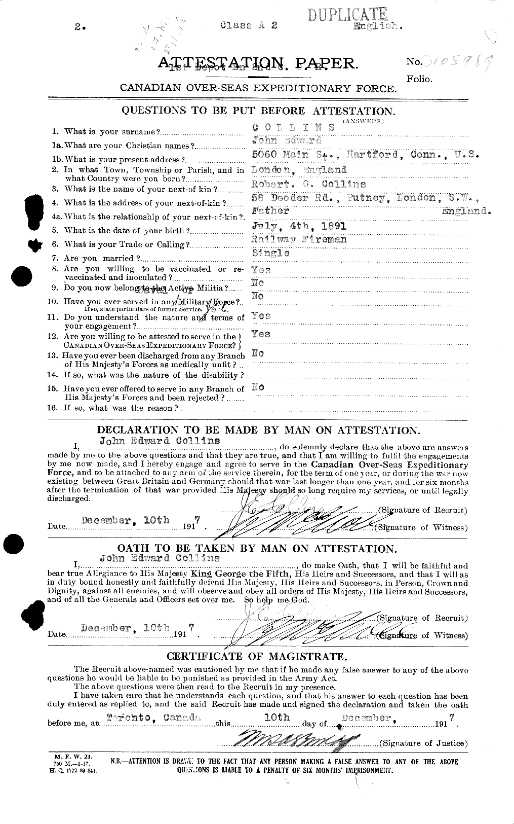 Personnel Records of the First World War - CEF 034349a