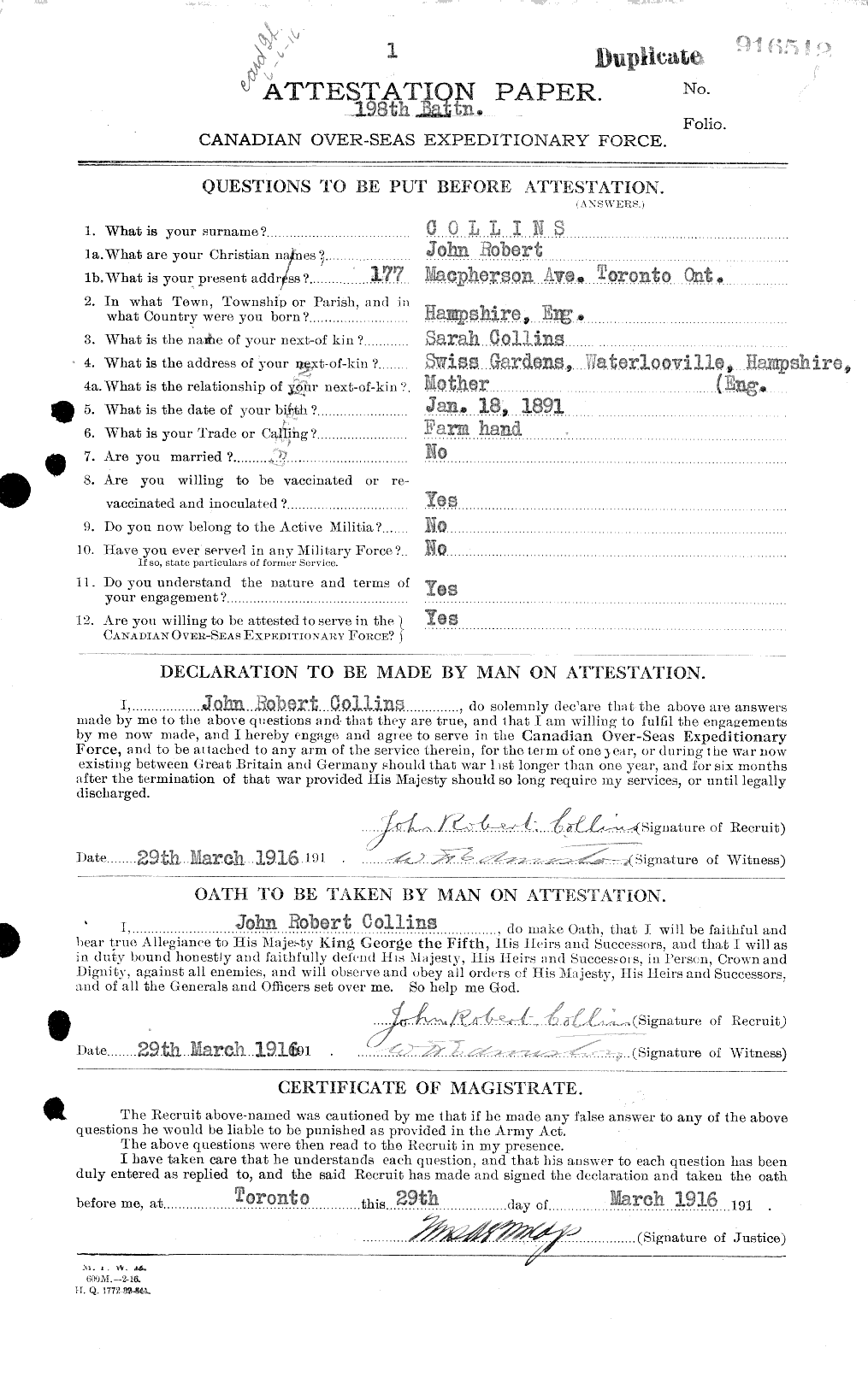 Personnel Records of the First World War - CEF 034381a