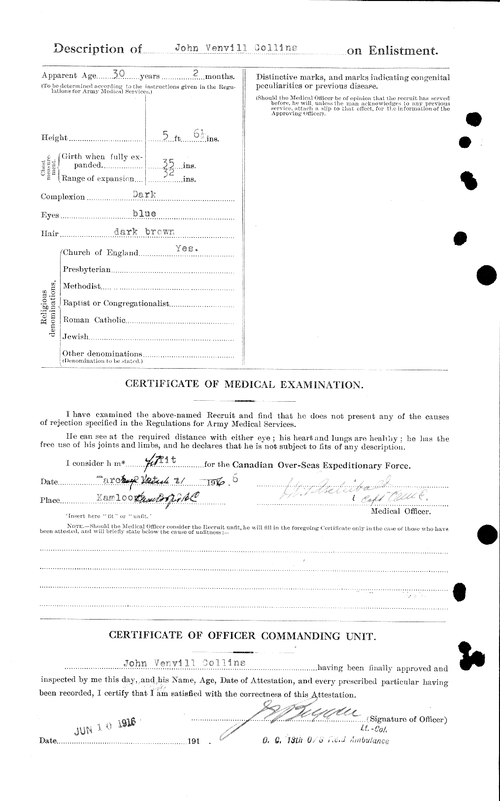 Personnel Records of the First World War - CEF 034385b