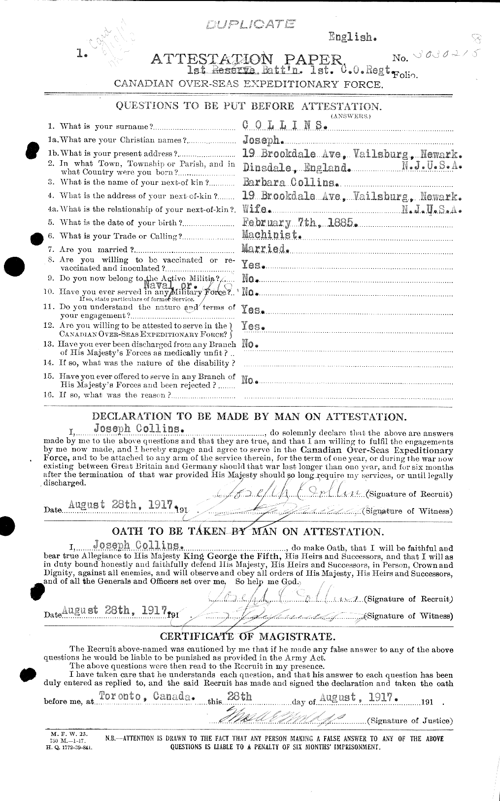 Personnel Records of the First World War - CEF 034404a