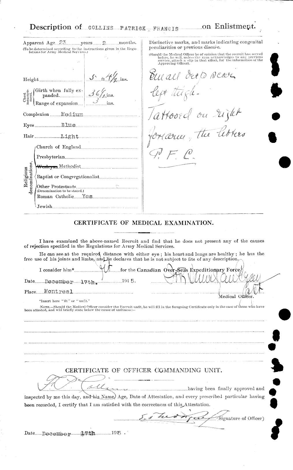 Personnel Records of the First World War - CEF 034483b