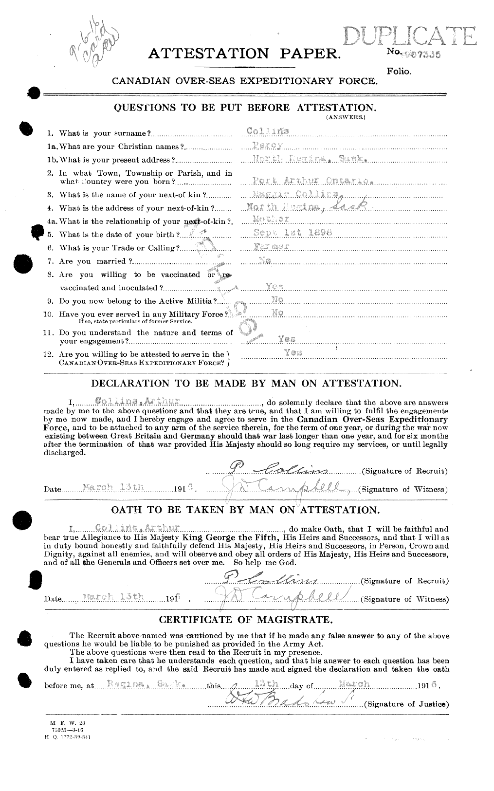 Personnel Records of the First World War - CEF 034489a