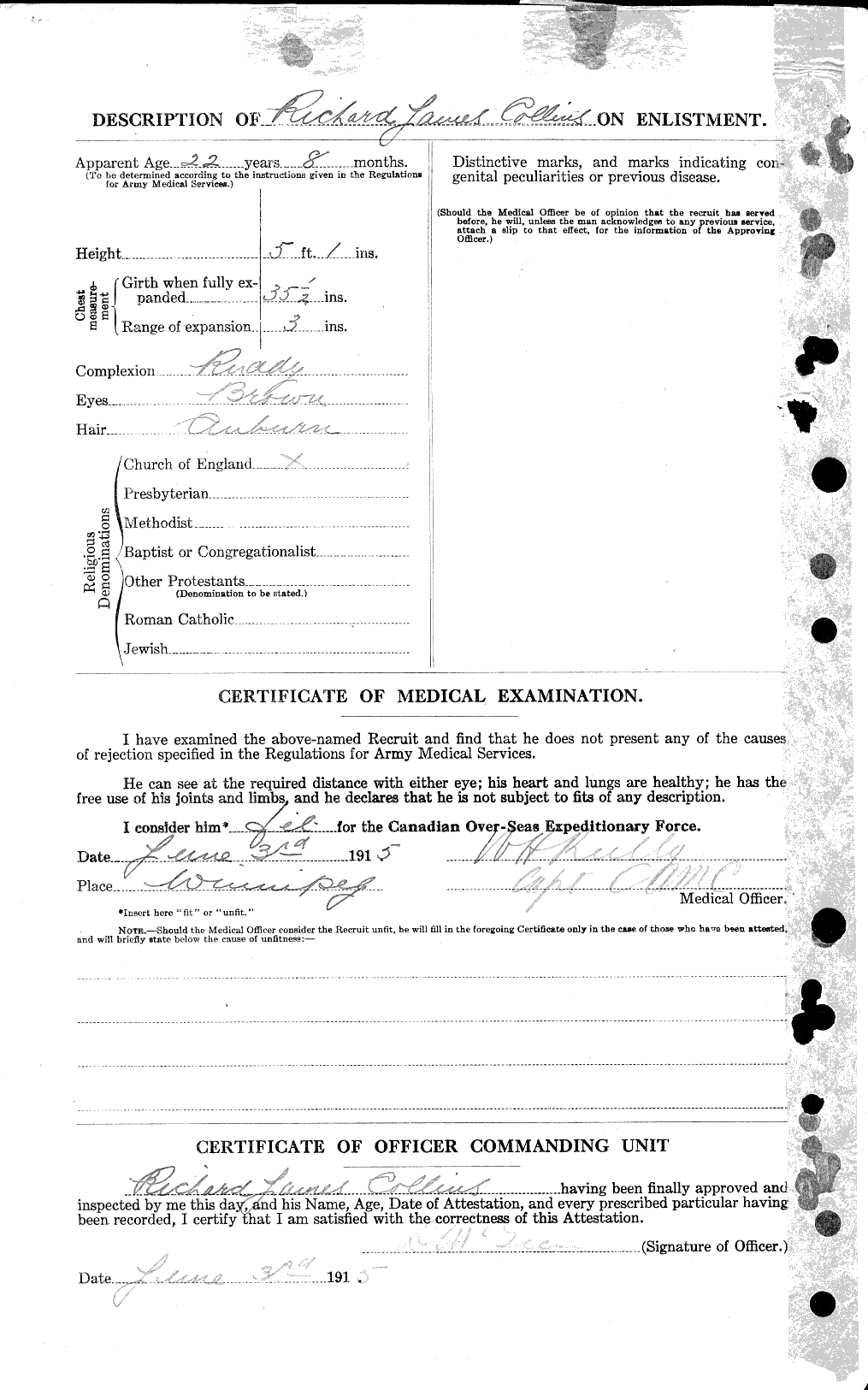 Personnel Records of the First World War - CEF 034517b