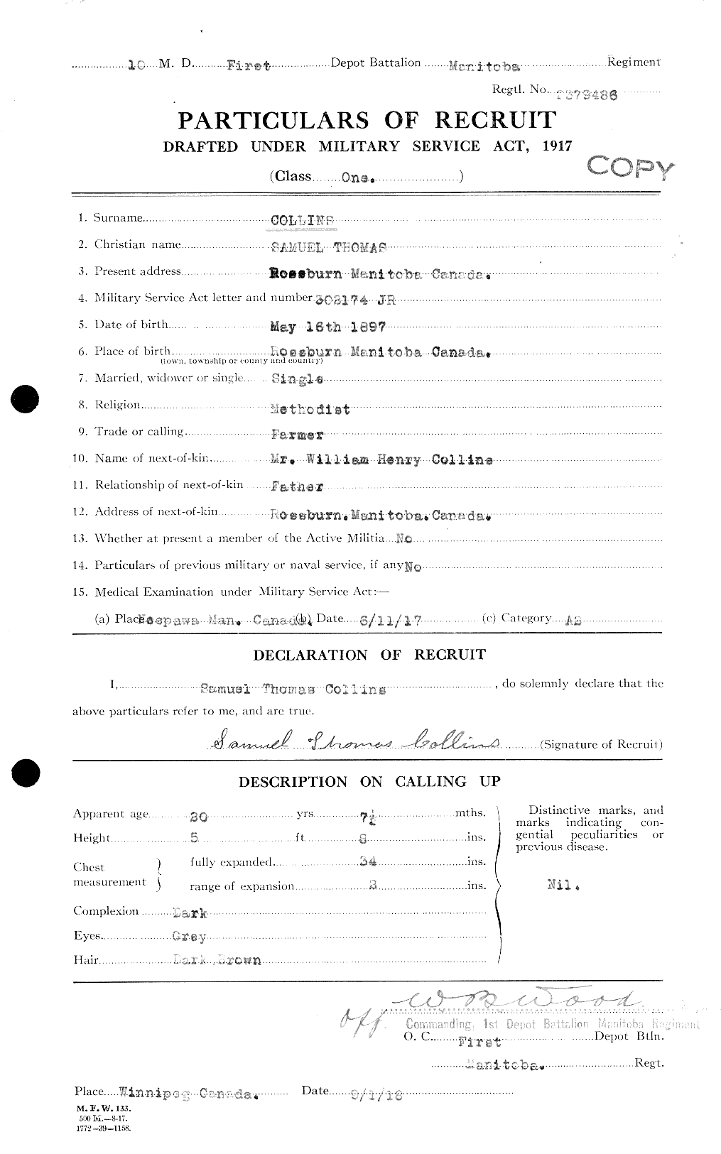 Personnel Records of the First World War - CEF 034541a