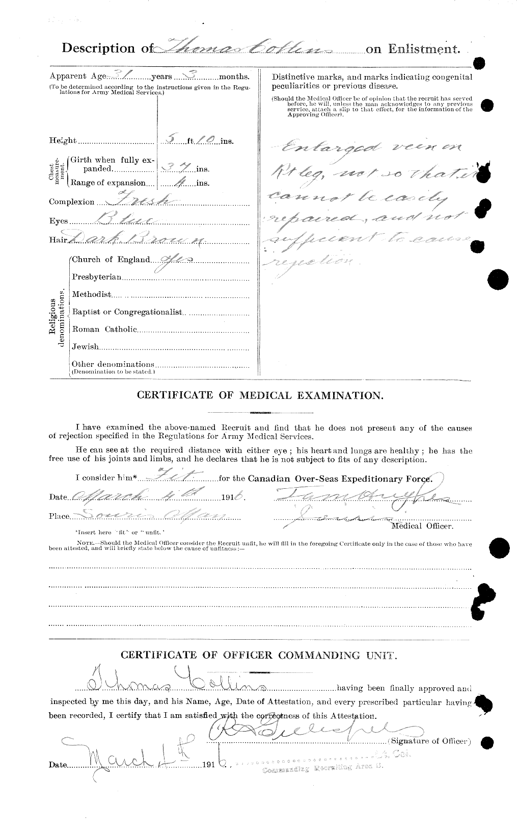 Personnel Records of the First World War - CEF 034568b