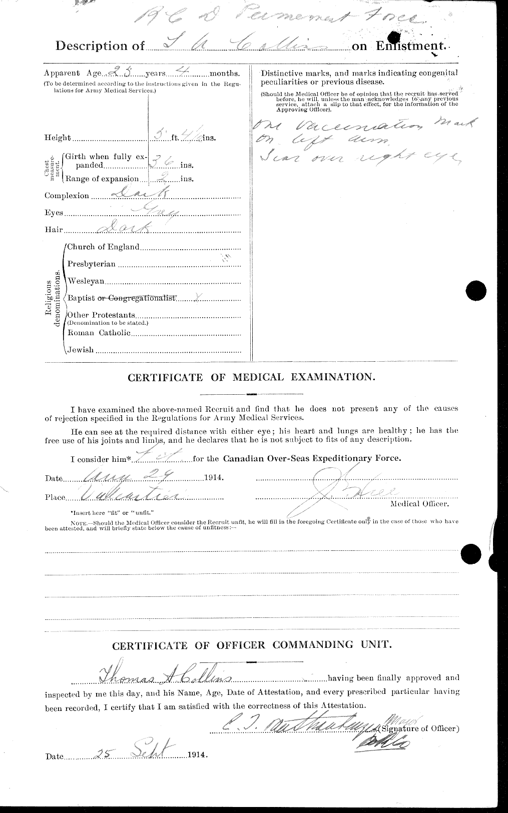 Personnel Records of the First World War - CEF 034574b