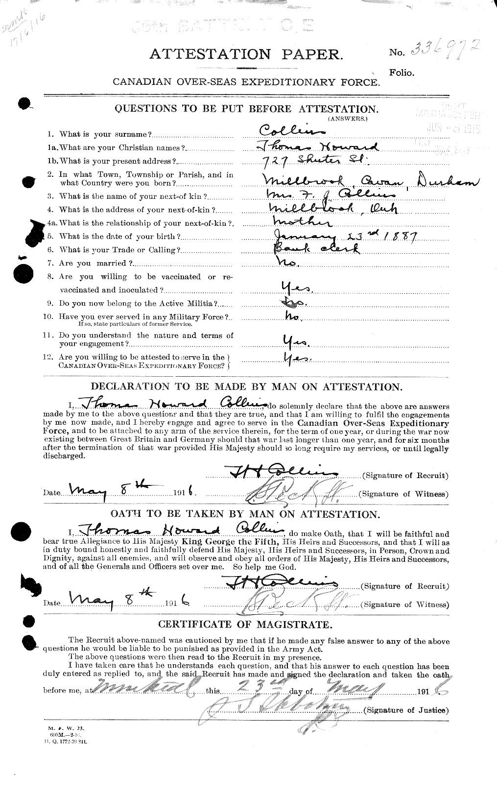 Personnel Records of the First World War - CEF 034586a