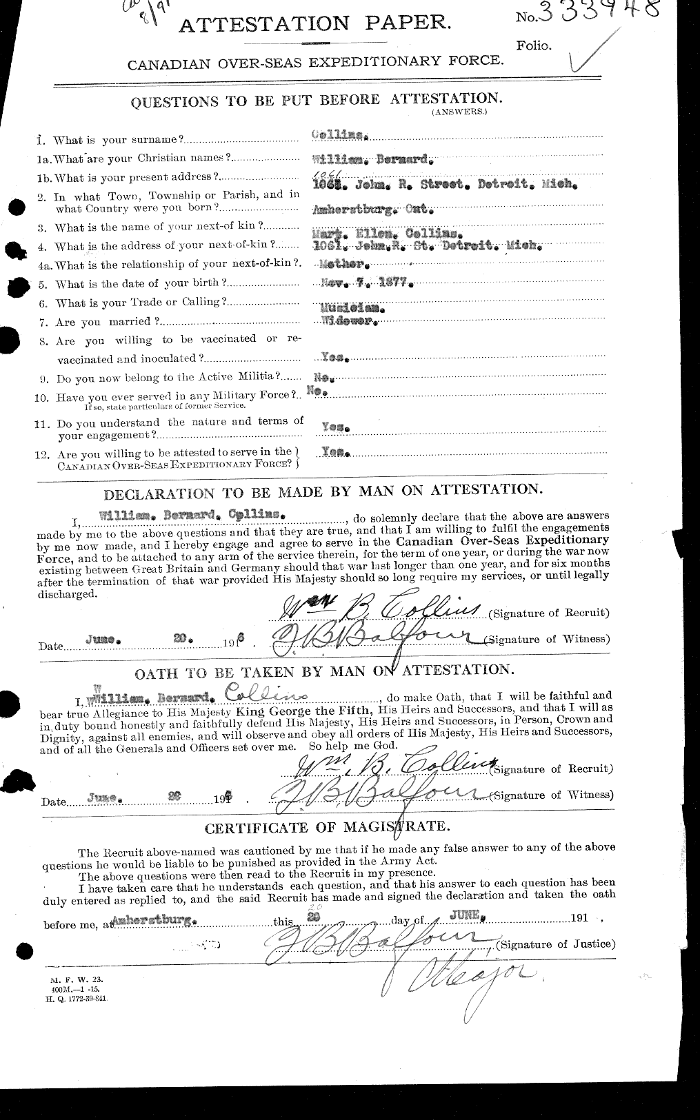 Personnel Records of the First World War - CEF 034591a
