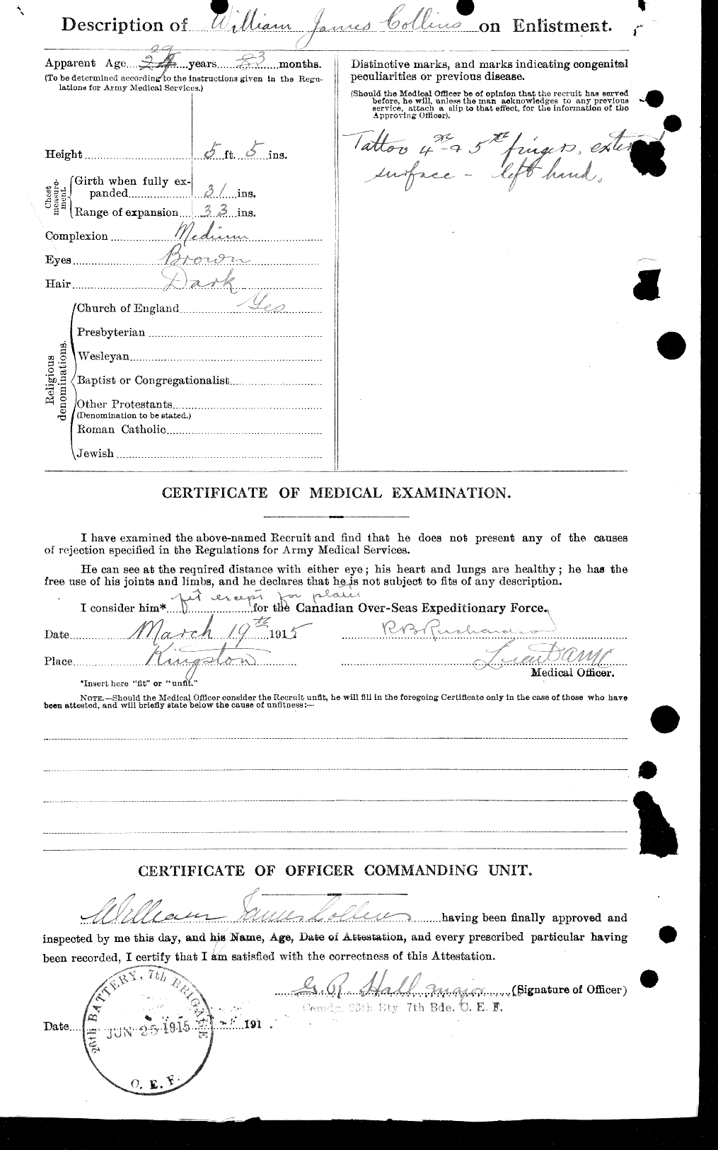 Personnel Records of the First World War - CEF 034612b