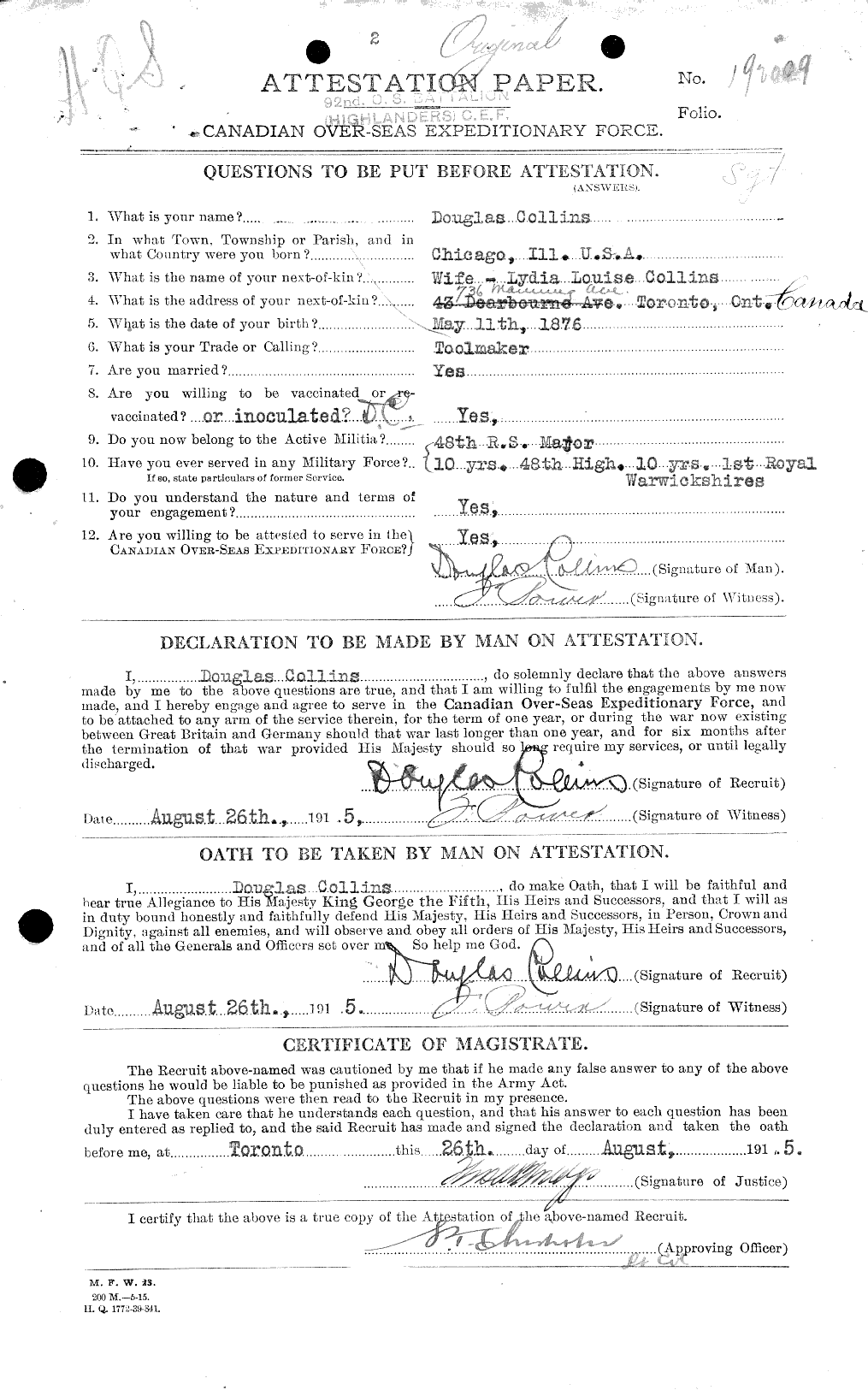 Personnel Records of the First World War - CEF 037726a
