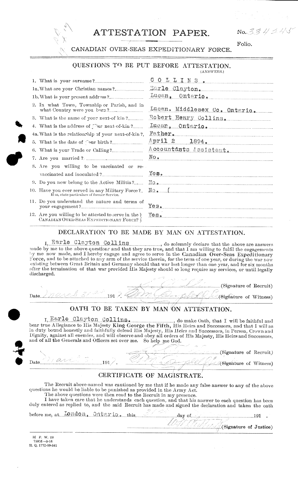 Personnel Records of the First World War - CEF 037729a