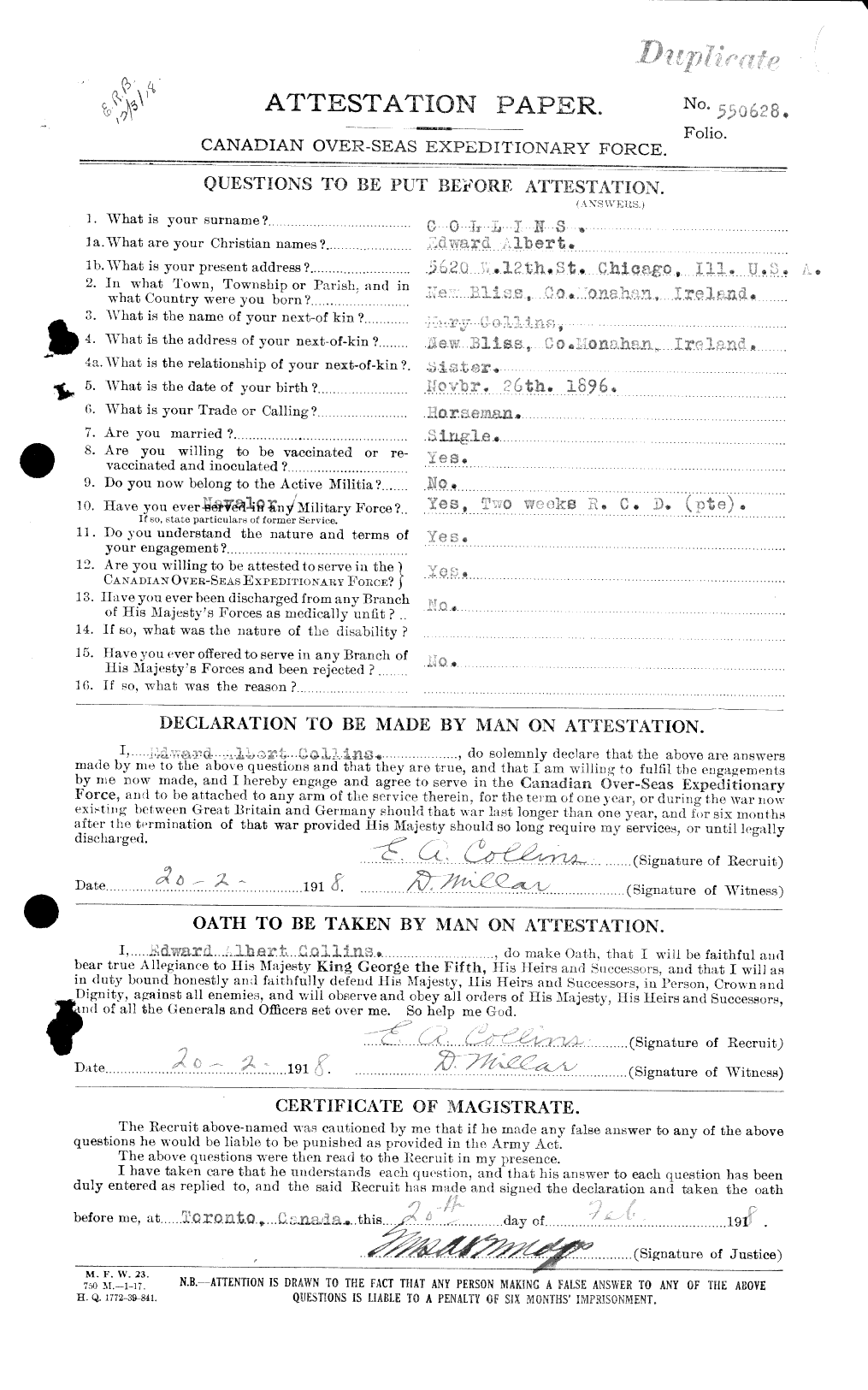 Personnel Records of the First World War - CEF 037745a