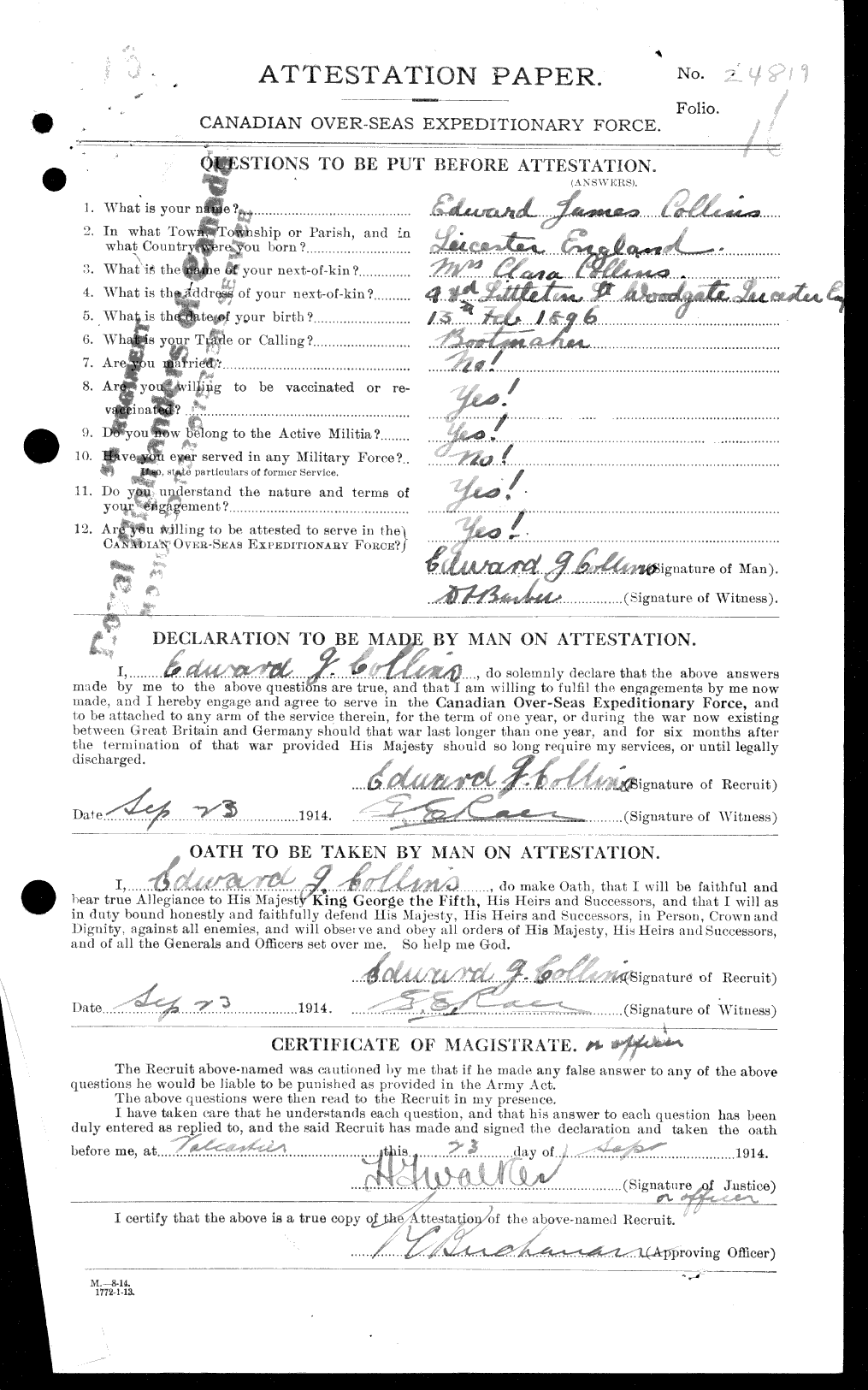 Personnel Records of the First World War - CEF 037753a