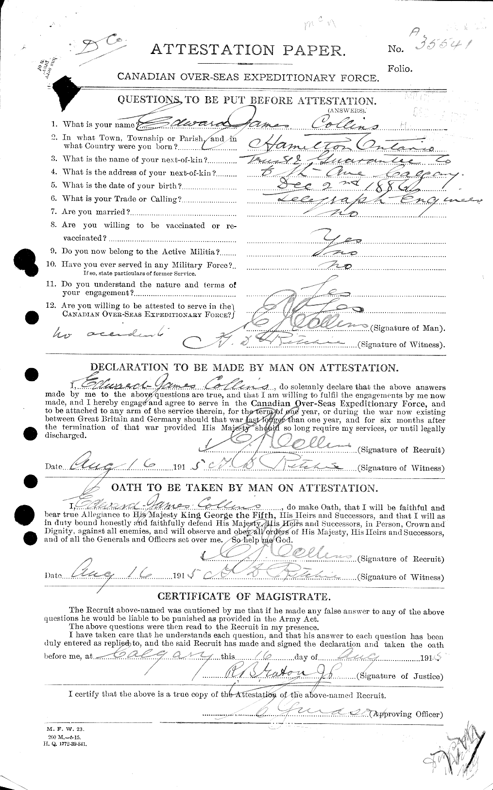 Personnel Records of the First World War - CEF 037755a