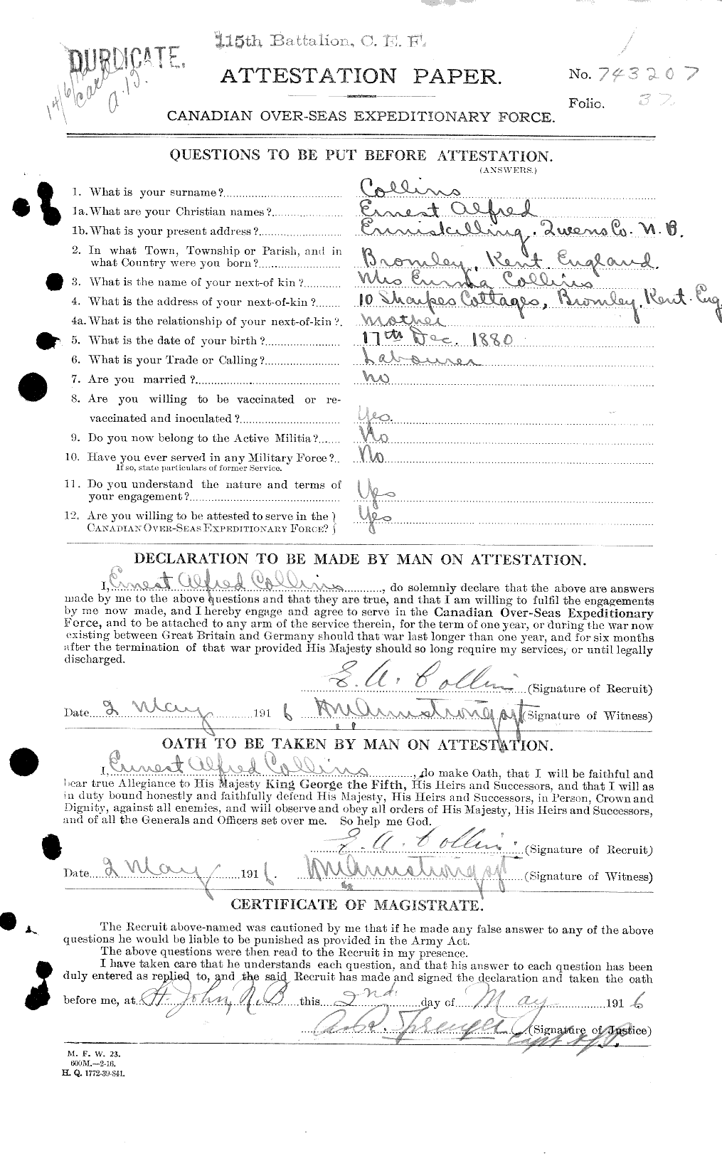 Personnel Records of the First World War - CEF 037769a