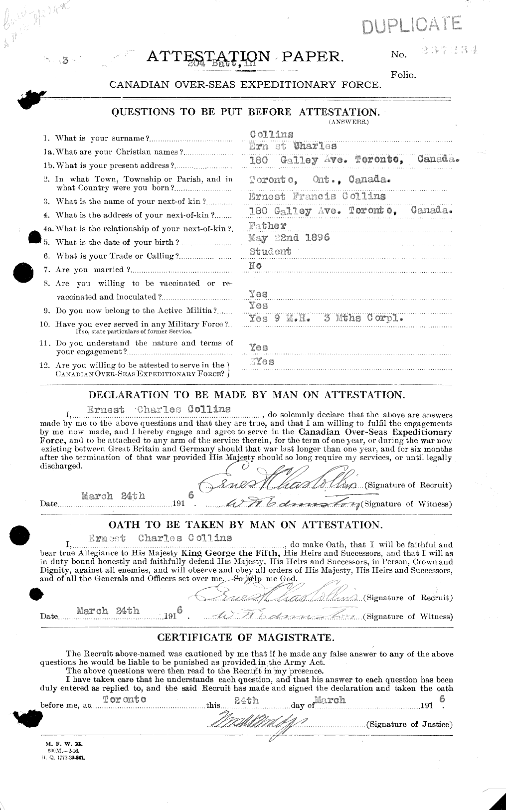 Personnel Records of the First World War - CEF 037770a