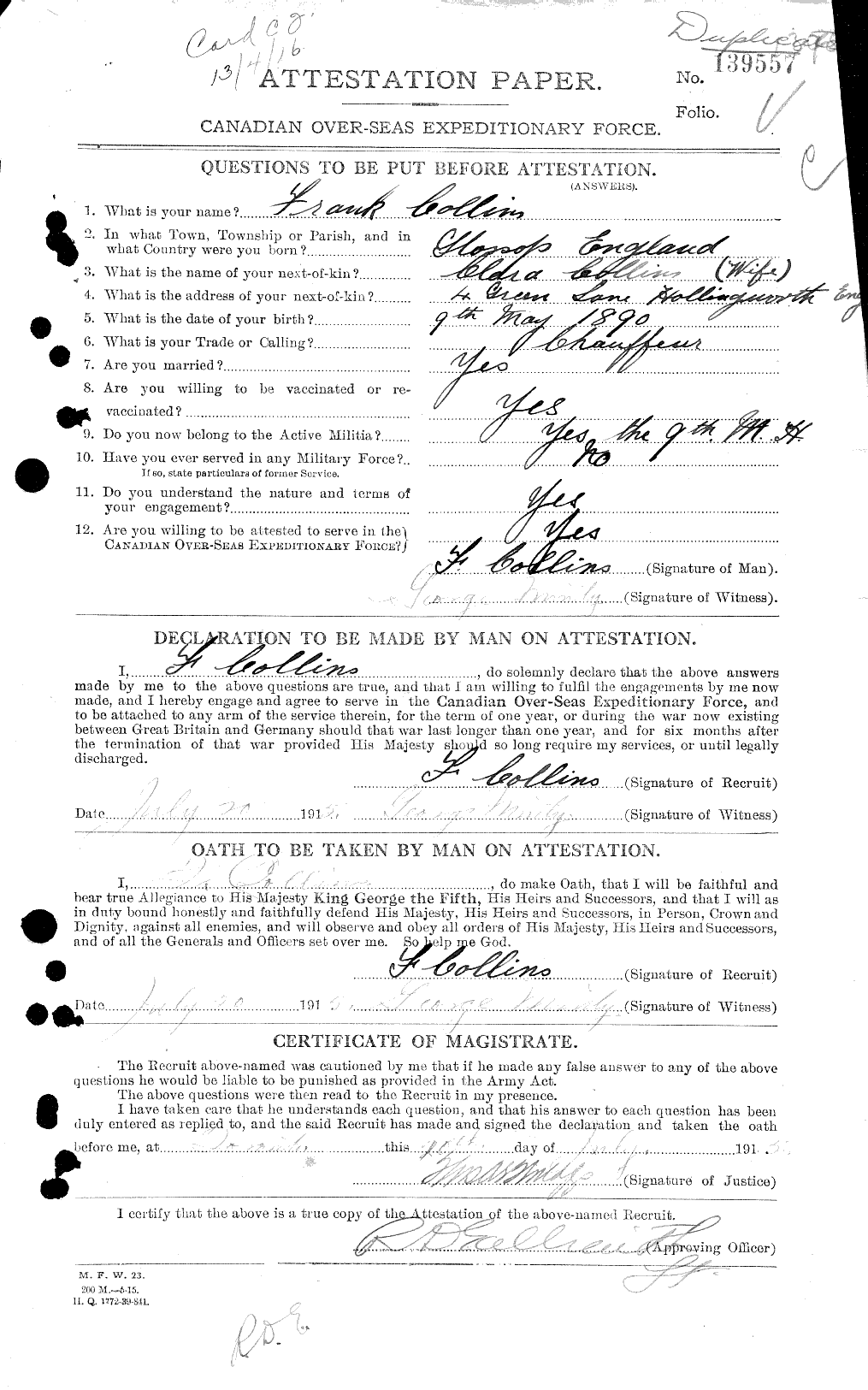 Personnel Records of the First World War - CEF 037783a