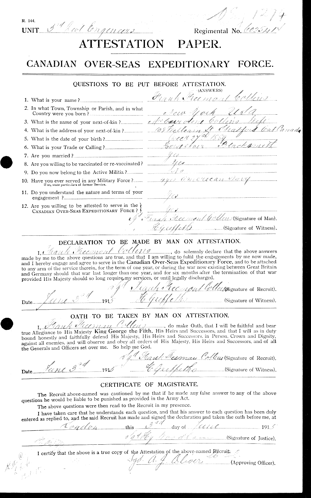 Personnel Records of the First World War - CEF 037809a