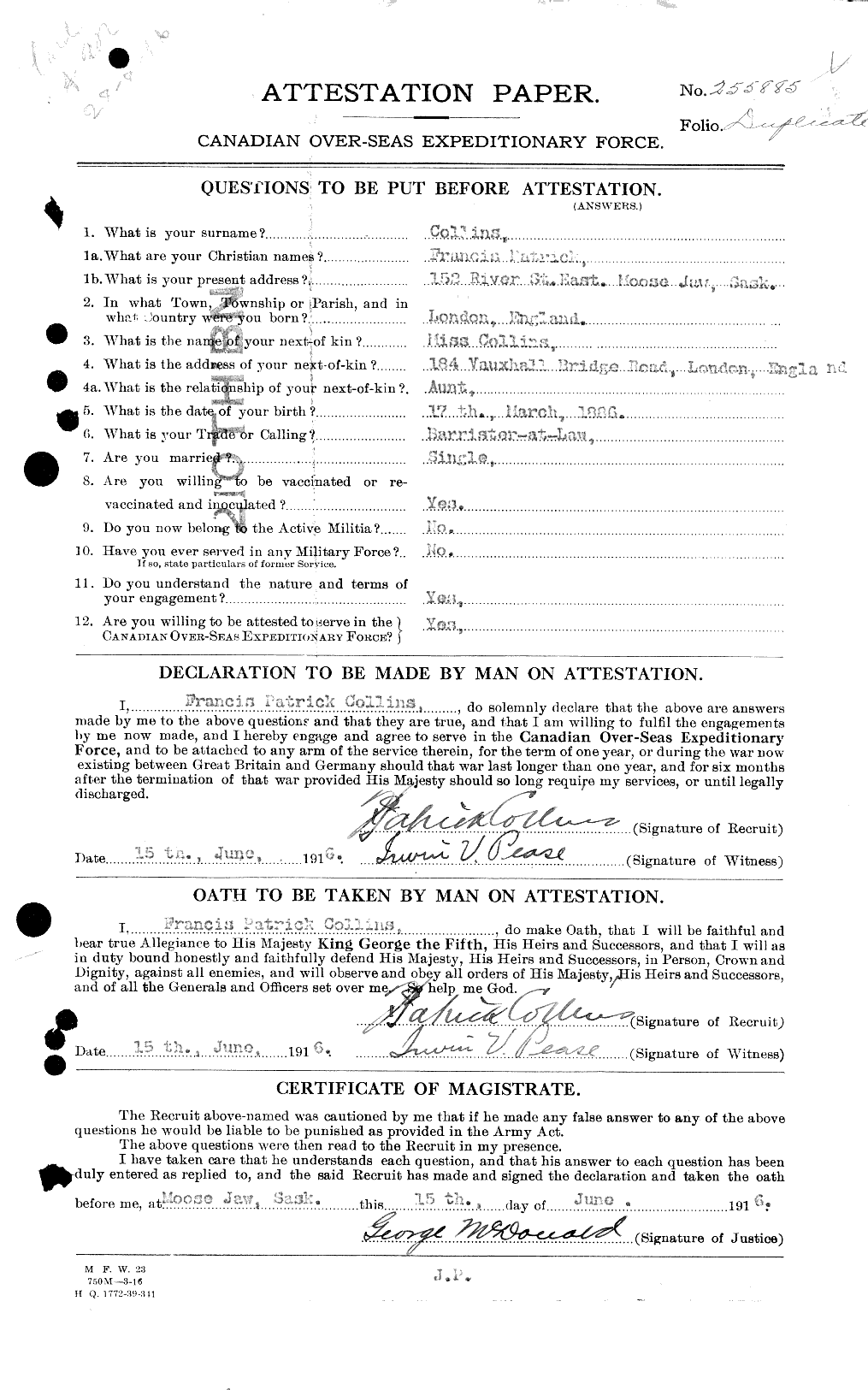 Personnel Records of the First World War - CEF 037817a