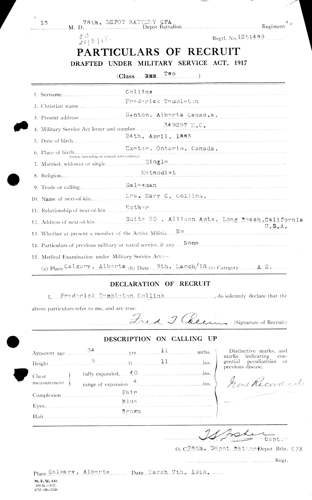 Personnel Records of the First World War - CEF 037840a