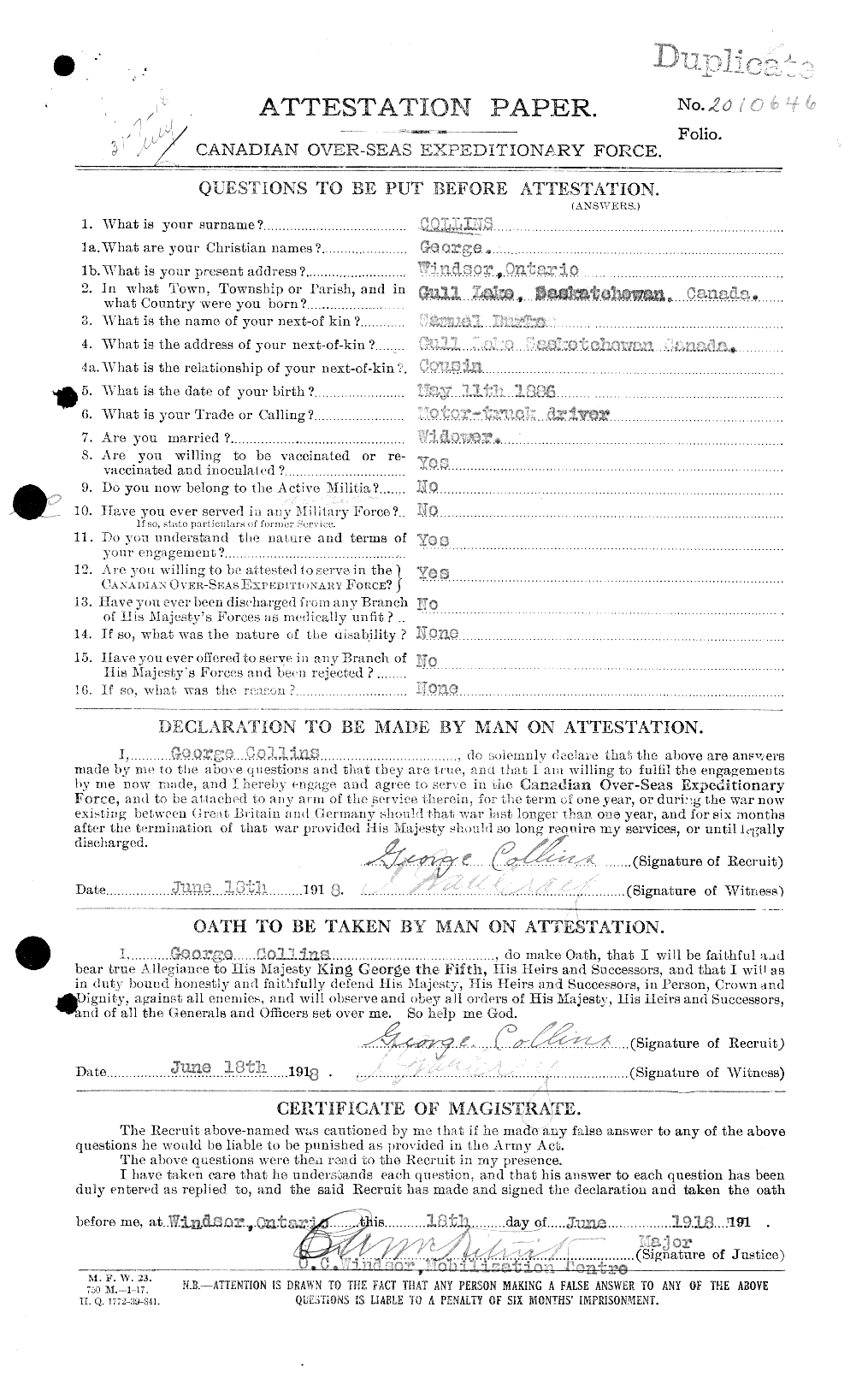 Personnel Records of the First World War - CEF 037853a