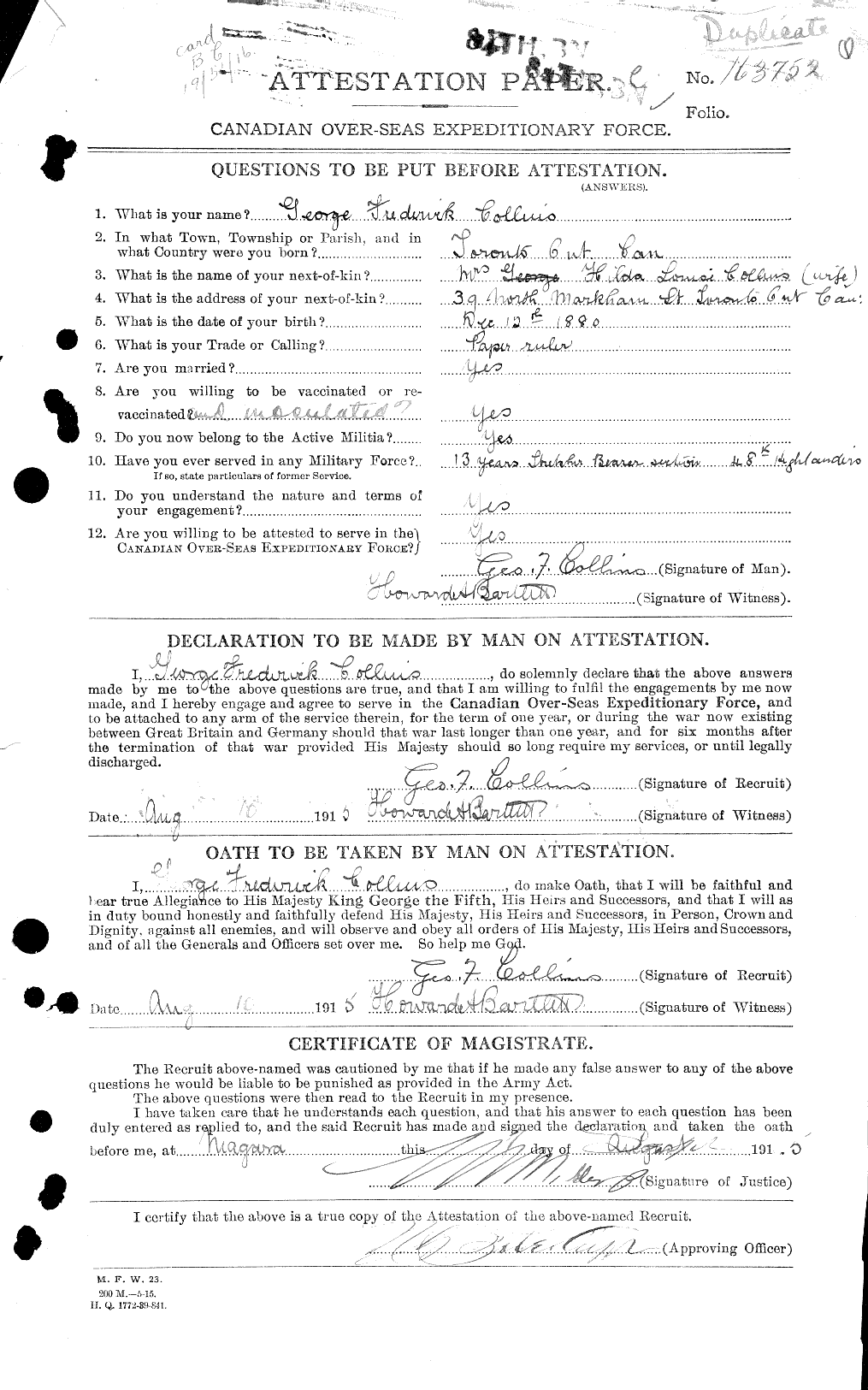 Personnel Records of the First World War - CEF 037867a