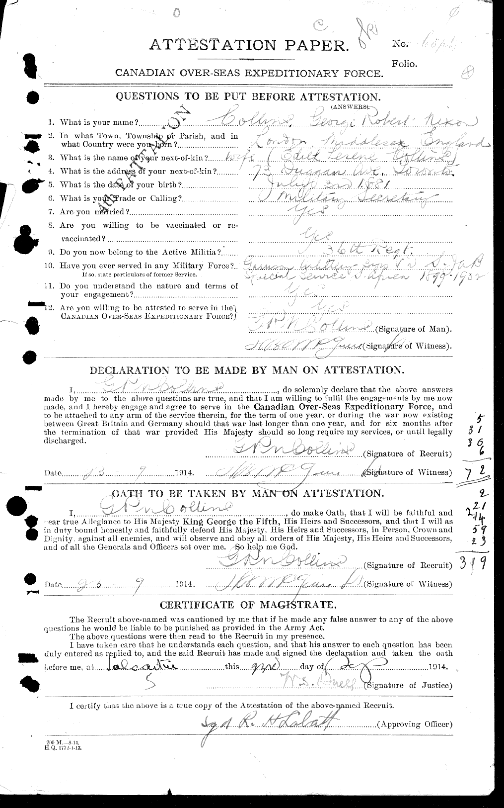 Personnel Records of the First World War - CEF 037876a
