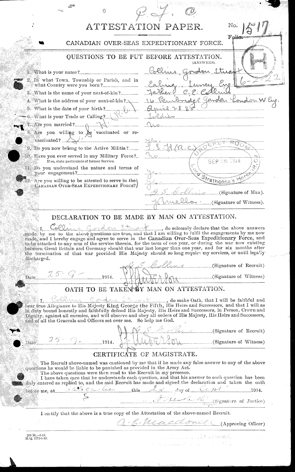 Personnel Records of the First World War - CEF 037886a