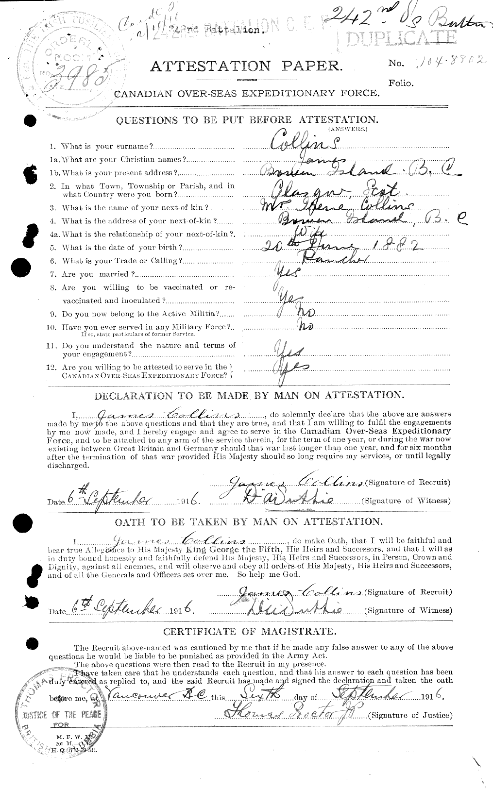 Personnel Records of the First World War - CEF 037917a
