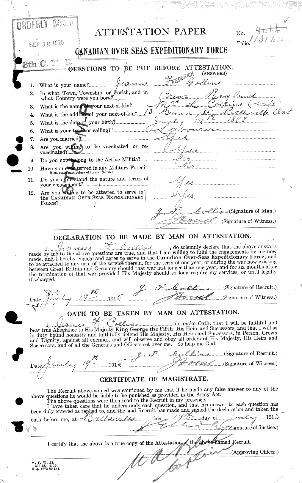 Personnel Records of the First World War - CEF 037934a