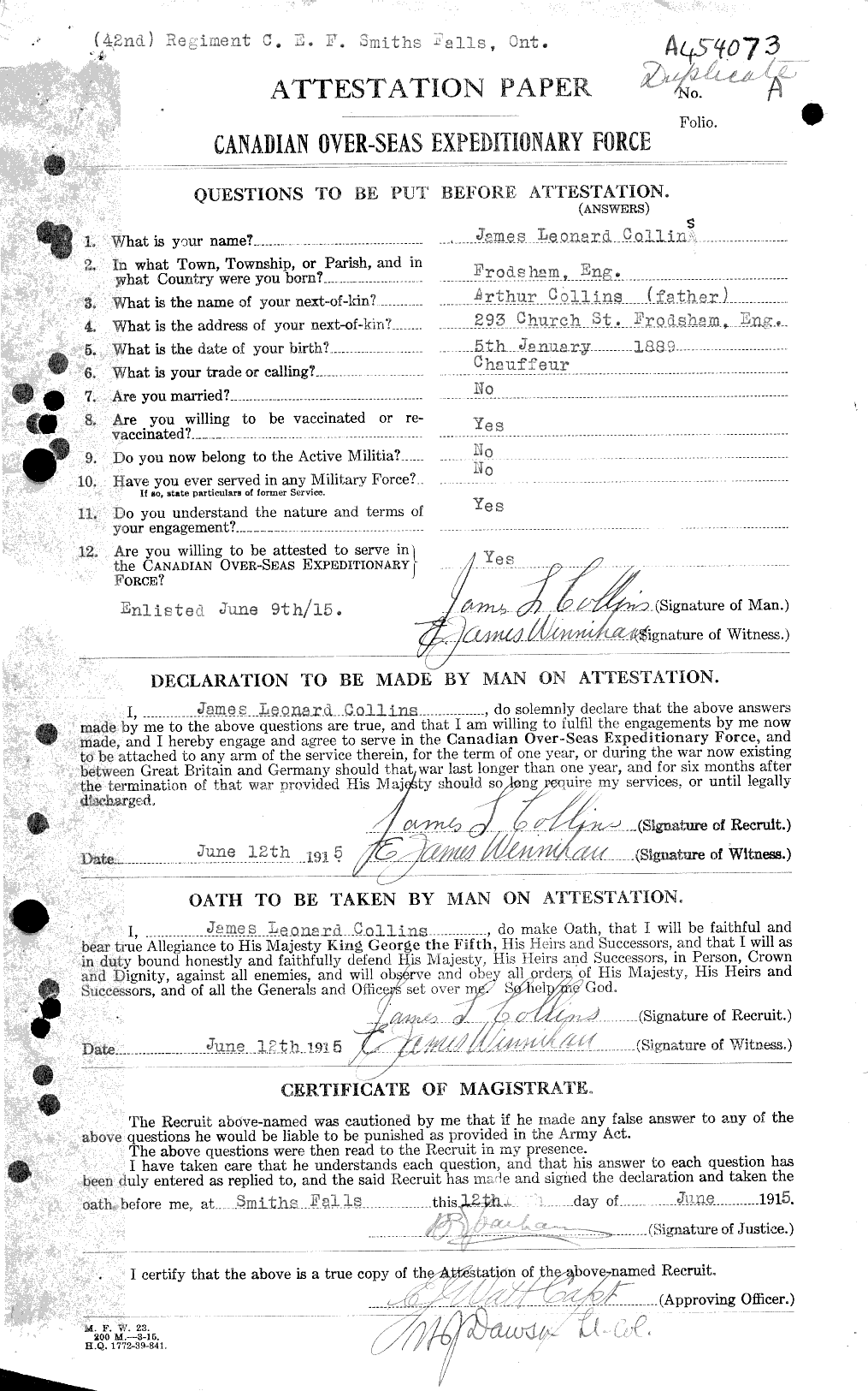 Personnel Records of the First World War - CEF 037941a