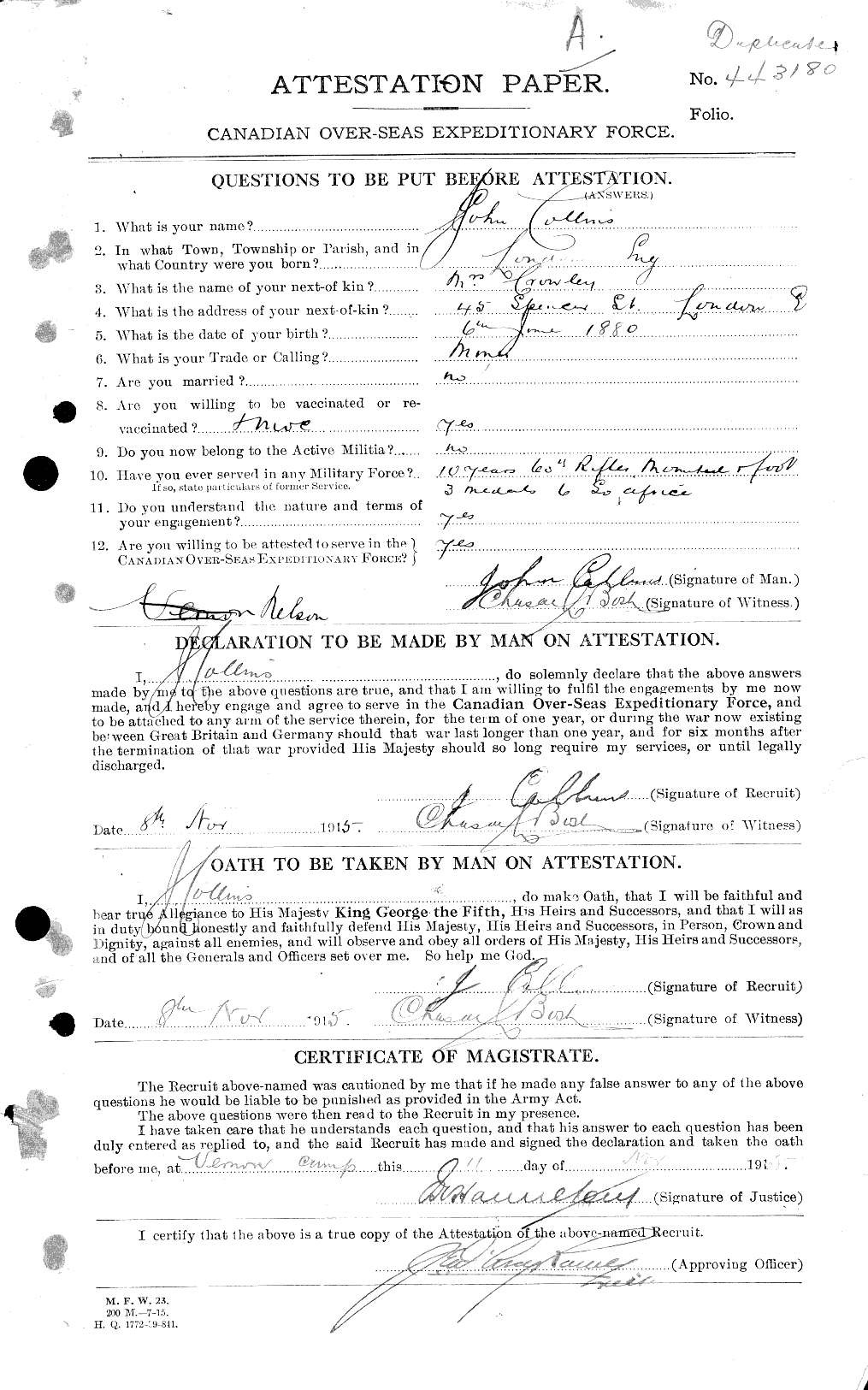 Personnel Records of the First World War - CEF 037980a