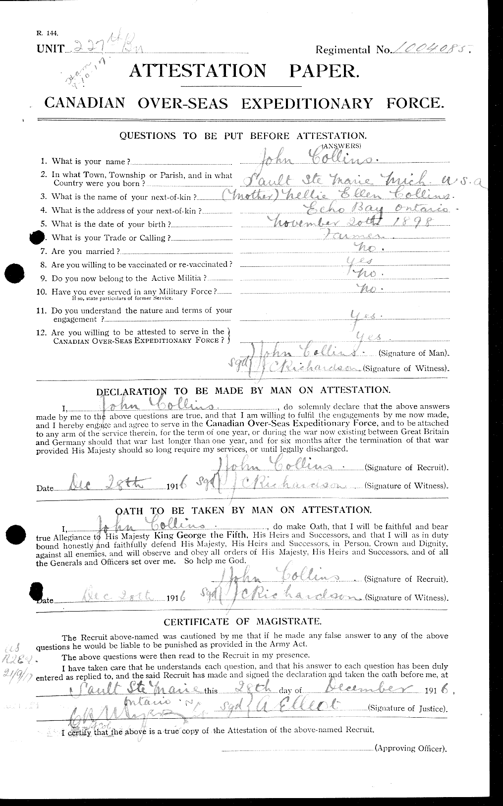 Personnel Records of the First World War - CEF 037986a