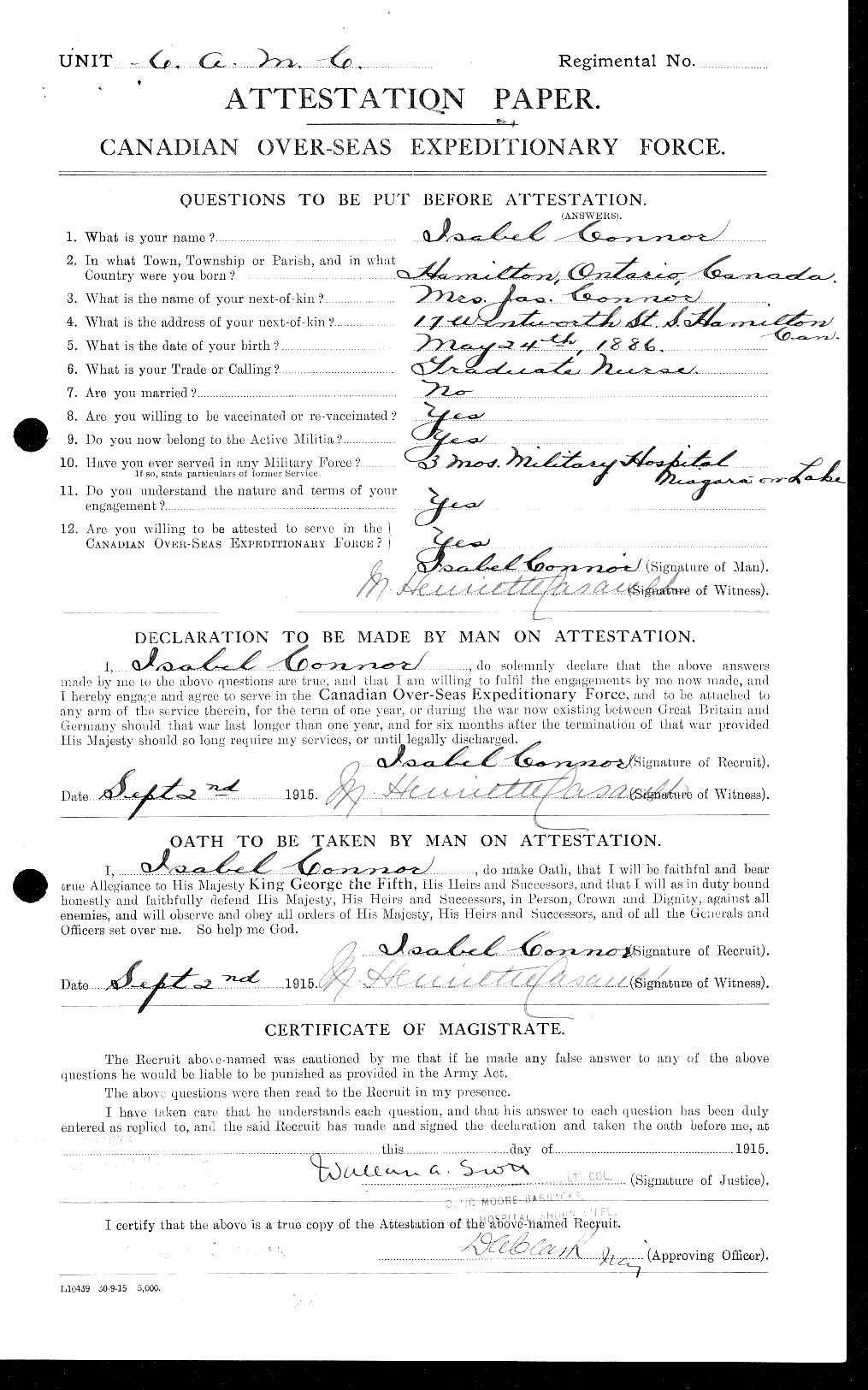 Personnel Records of the First World War - CEF 038316a