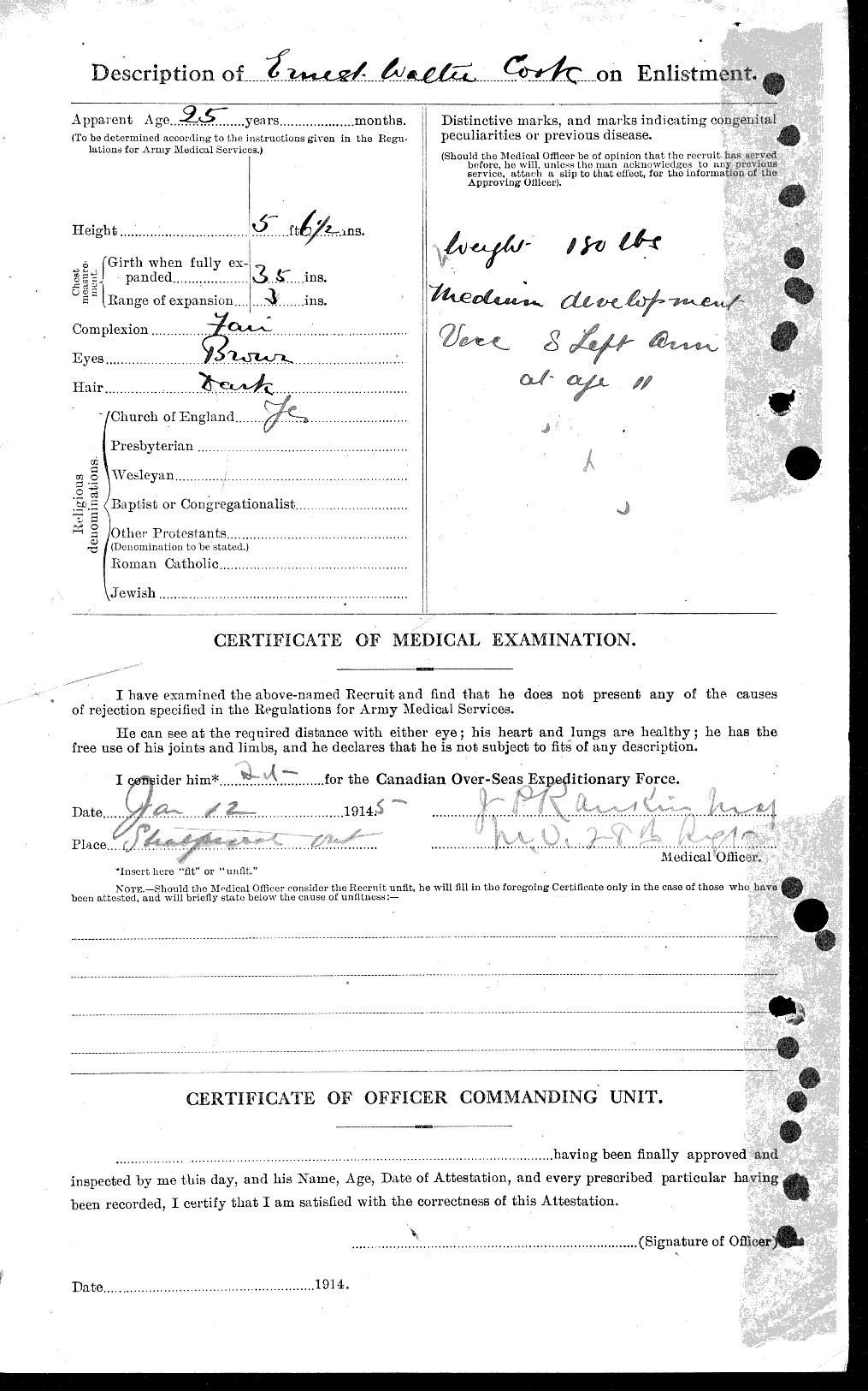 Personnel Records of the First World War - CEF 038774b